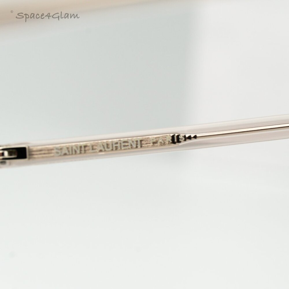 Saint Laurent Women Eyeglasses Transparent Nude Square SL474OPT 003 BRAND NEW - Picture 6 of 7